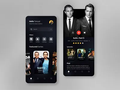 Streaming App app app design appdesign concept dailyui design film gfxmob graphic design money heist movie movie app streaming tokyo typography ui userexperience userinterface ux webseries