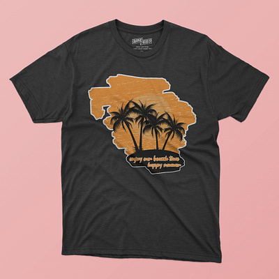 Enjoy our beach time happy summer vintage summer T-shirt design graphic t shirt graphic t shirt design summer t shirt summer t shirt design t shirt t shirt design vintage t shirt vintage t shirt design