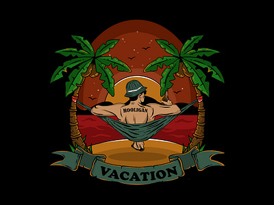 Hooligan On Vacation branding casual design fans football graphic design hooligan illustration logo tifosi ultras vector