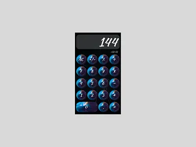 Simple Mobile Calculator Design calculator dailyui design galaxy graphic design math mobile mobile design space ui