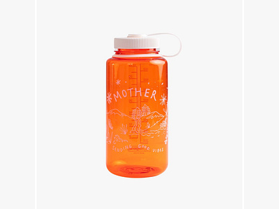 Sending Good Vibes Mother Denim camp vibes commercial graphic design earth day graphic graphic design illustration mother denim product graphic vector waterbottle