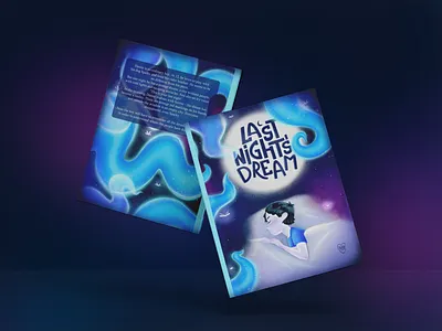 illustration for the book "Last Night's Dream" art book childrenillustration illustration procreate typography