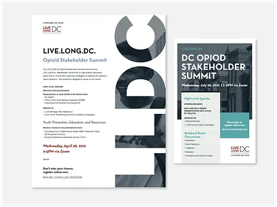 Live.Long.DC Summit Collateral design graphic design social media
