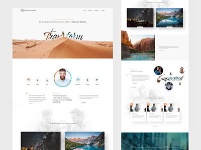 Mind Coach clean desert life coach mind mind coach mindset performance sand script teal transform transformation ui user experience user interface design ux web design website