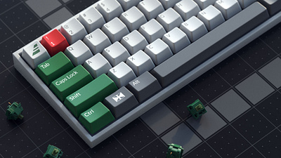 Retro Cathay Pacific Keycaps airline cathay pacific cinema4d desktop keyboard keycaps mechanical product switches