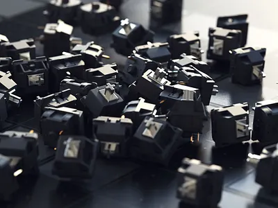 Airfoil Silver Linear Cherry MX Keyboard Switches cinema4d keyboard mechanical product switch