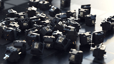 Airfoil Silver Linear Cherry MX Keyboard Switches cinema4d keyboard mechanical product switch