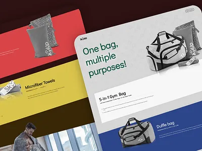 Skyllup Duffle Bag Webflow Web Design branding design duffle bag layout photography product ui ux uxui web web design web development webdesign webflow website