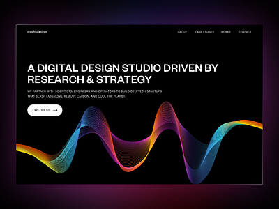 Design Agency - Hero Exploration agency black daily ui dark landing page ui design uiux