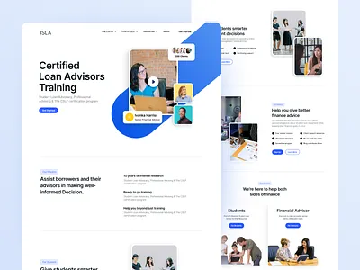 Certified Training Website Design clean course ecommerce finance home layout learning training ui uiux web website