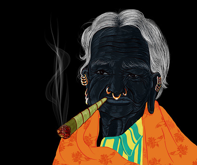 Tribal Portrait-1 bold design digitalart graphic design illustration procreate