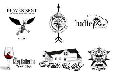 Silhouette logos & tatto art design graphic design illustration logo vector