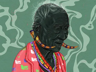 Tribal Portrait-3 digitalart graphic design illustration portraitillustration procreate procreateart