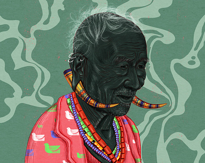 Tribal Portrait-3 digitalart graphic design illustration portraitillustration procreate procreateart