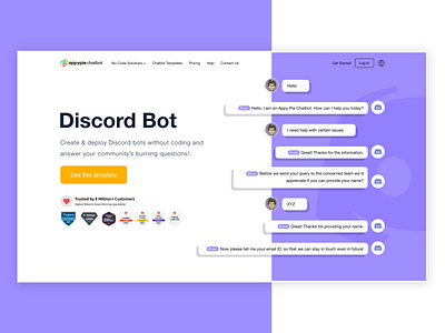 Discord Bot Web Design design interaction interface ui ux