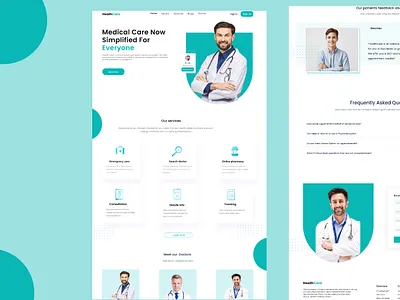 HealthCare Landing Page 2022 design health healthcare healthcare landing page landing page ui uiui ux web web design website