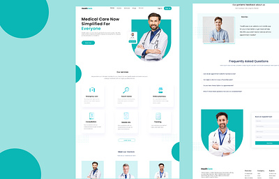 HealthCare Landing Page 2022 design health healthcare healthcare landing page landing page ui uiui ux web web design website