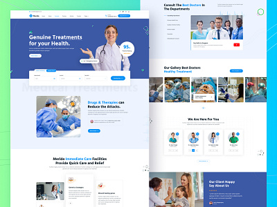 Merido Healthcare Medical Consultant doctor health consultancy healthcareit illustraion landing page medical medical consultant webdesign website design