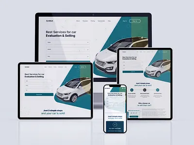 Car Sale Web & App design flat graphic design trendy website