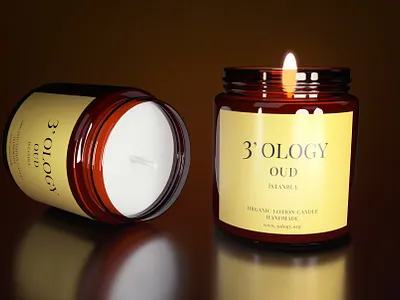 Candle 3d 3d modelling blender branding candle design dimension flame graphic design illustration instagram post modelling post post design poster poster design product scene uv mapping