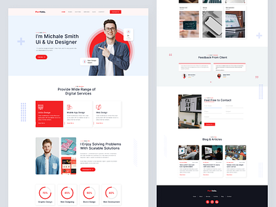 Personal Portfolio Website Design branding colorful design design dribbble2023 figma homepage landing page minimal landing page personal portfolio portfolio portfolio landing page rkbabor trend2023 ui ui design ux web ui webdesign website website design