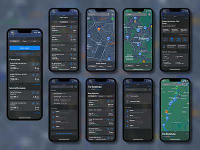 Affordable gas finder app design ios ui ux