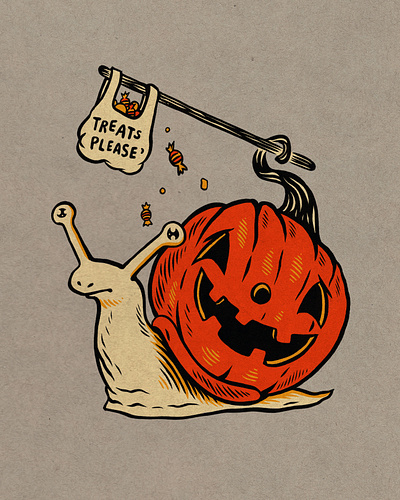 WEENZINE NINE! art character cute design drawing halloween illustration snail spooky spoopy