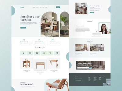 Furniture Landing Page animation branding design illustration landing page ui visual design web design website design