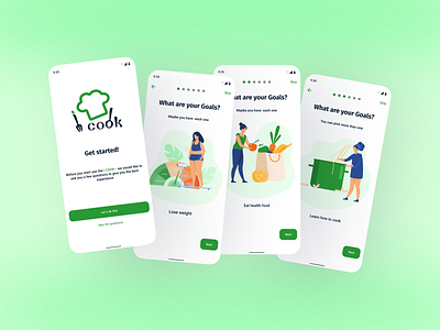 Recipe App Onboarding cook cook app cooking cooking app diet figma food food app illustration logo mobile onboarding recipe recipe app restaurant ui ux vector vegeterian