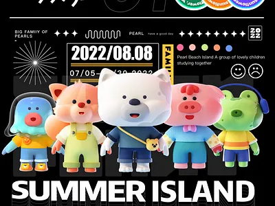 SUMMER ISLAND branding illustration illustrations／ui illustration／ui logo poster