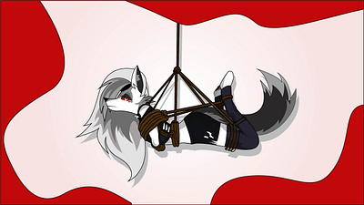 Loona On rope character design design digital art graphic design helluva boss illustration loona nsfw vector
