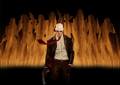Agent 47 agent47 character design design digital art graphic design hitman illustration vector