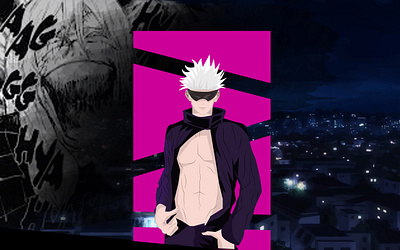 Gojo Satoru character design design digital art graphic design illustration jujutsu kaisen vector