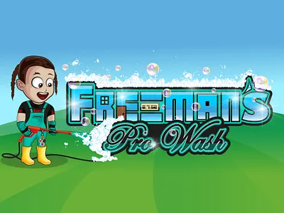 Freeman's Washer pressure cartoonish logo design graphic design illustration logo vector
