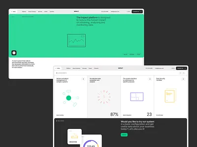 Impact concept / Main clean concept design monitoring platform site system ui ux web