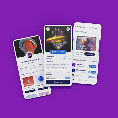 NFT Mobile App UI Design | Best Mobile Application UI Design app design app development mobile app mobile app design mobile app ui design mobile application mobile application design nft app nft app design