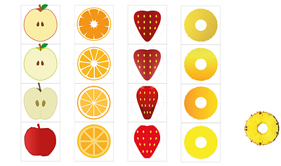 Set of digital fruits 2d digital art digital fruits fruits logo