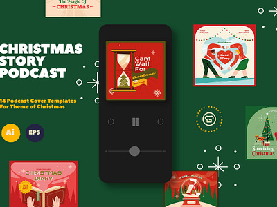 Christmas Story Podcast christmas christmas podcast graphicook graphicook studio instagram post instagram story merry christmas podcast podcast christmas social media winter season