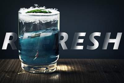 Refresh graphic design photomontage photoshop