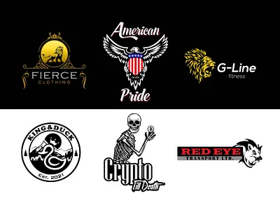 Silhouette Animal and skull logos for Clothing design graphic design illustration logo vector