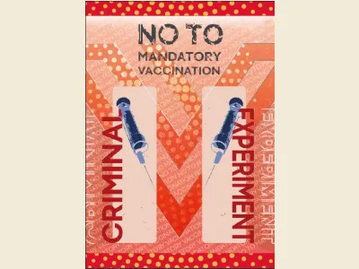 NO TO MANDATORY VACCINATION Poster 1 evil notovaccine poster red vaccine