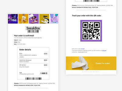 #DailyUI Challenge Day 17 - Email Receipt branding composition daily ui day 17 design email email receipt graphic design idea logo receipt ui ux web web design