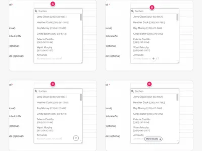 Maxxton - data select, signifier for more results affordance app auto auto complete complete data data set design more more results overlay result results saas select signifier ui