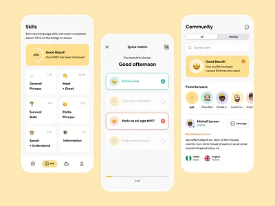 African language learning app 🤩 african app interface ios app learning learning app learning language visual interface