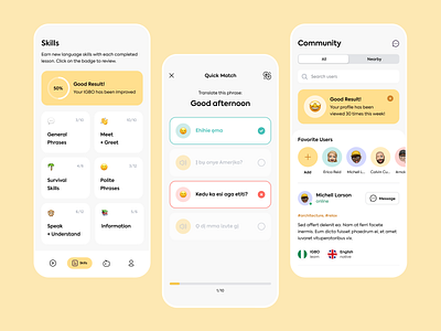 African language learning app 🤩 african app interface ios app learning learning app learning language visual interface