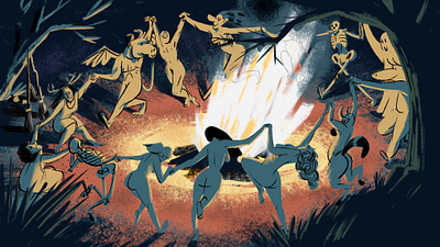 Witches' Sabbath illustration procreateapp