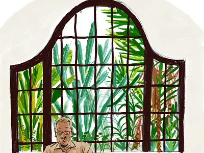 Dad Reading on X-mas Morning digitalpainting illustration michaeleugene procreateapp