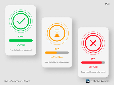 DailyUI 011 - Flash Message UI dailyui dailyui day 19 design design inspiration design thinking flash message ui flash messages graphic design illustration mobile ui rushabh koradia rushabh ui ui ui design ui designer ui inspiration ui ux ux design ux.rushabh web ui design