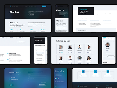 Audit Solutions - Responsive design about audit figma gloal responsive services ui ux webdesign