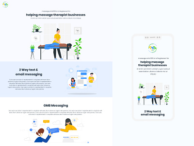 Landing Page UI design illustration typography ui ux website